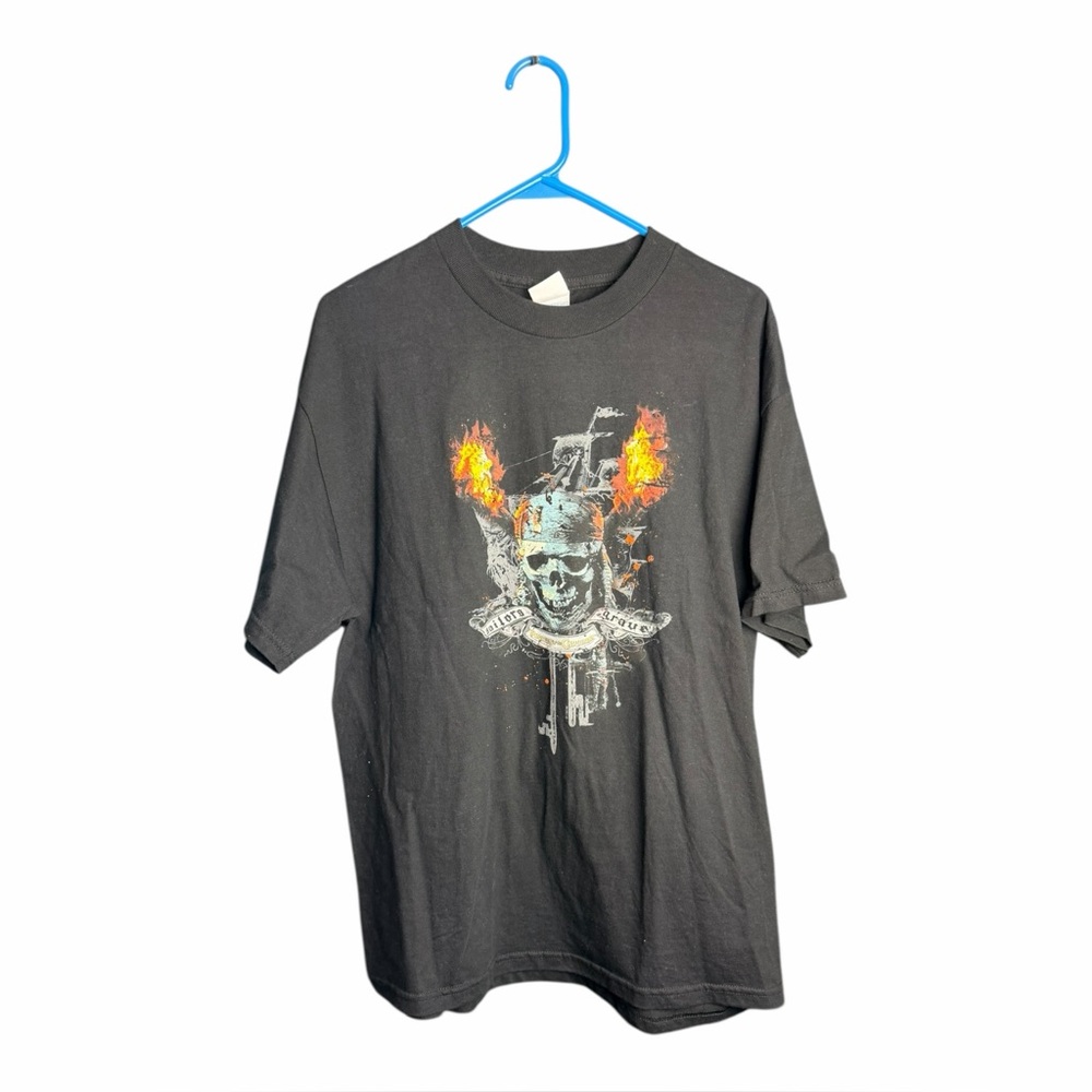 Vintage Pirates Of The Caribbean Sailors Grave Movie Promo T Shirt Large